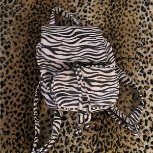 10 inch wild fable zebra print mini backpack